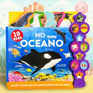 Livro Infantil Educativo Gigante Oceano Sonoro | Animais Marinhos Interativos | 10 Sons Capa Dura em Oferta na Shopee