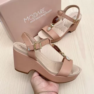 Sandália Tamanco Salto Feminina Modare Confortável Acolchoado Macio Leve Pedraria em Oferta na Shopee
