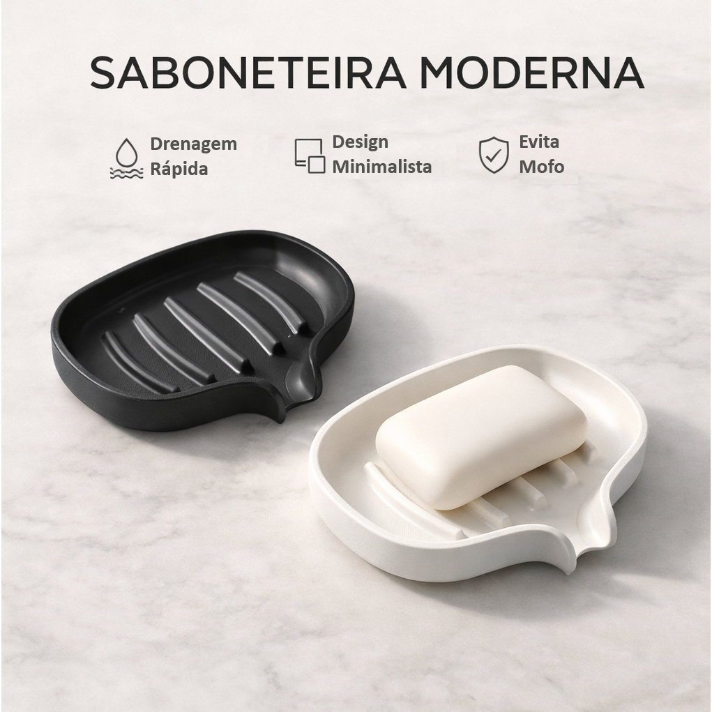 Foto de Saboneteira com Drenagem para Banheiro e Pia — Design Moderno