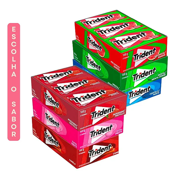 Kit 10 a 21 unidades Trident 8gr | Shopee Brasil