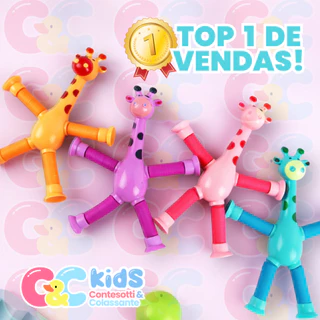 Girafas Flexíveis com Ventosa Pop Tube Brinquedo Infantil Estica e Puxa em Oferta na Shopee