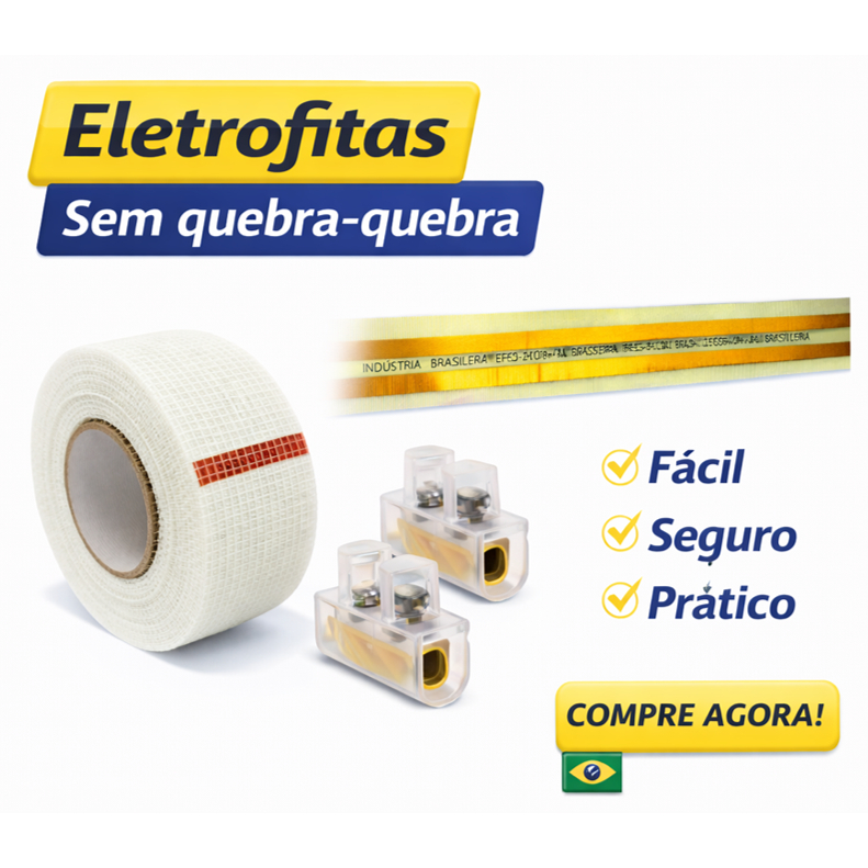 Kit Eletrofitas 2 pistas 10 A - 2 metros + 4 conectores