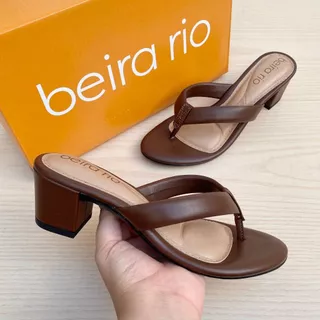 Sandália Tamanco Salto Grosso Feminina Beira Rio Casual Confortável Moda Verão Casual Estiloso em Oferta na Shopee