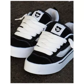 tenis Unissex Old Knu Feminino Masculino Branco Preto Promoçao