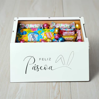 Lembrancinha Páscoa: Kit 10 Caixas Porta Chocolates 4 a 5 Barras MDF Branco Tampa Deslizante em Oferta na Shopee