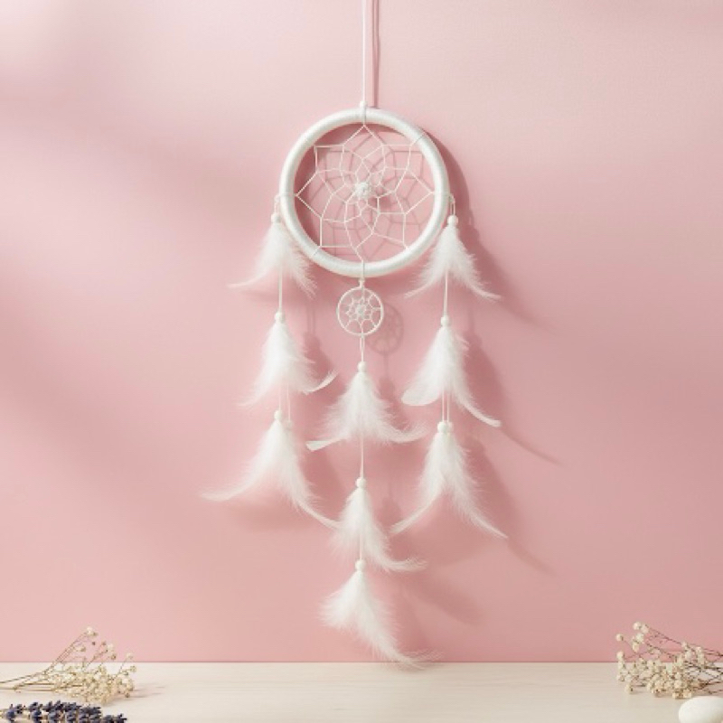 Filtro dos Sonhos Dreamcatcher Amuleto Penas 1 ou 2 Círculos Cores