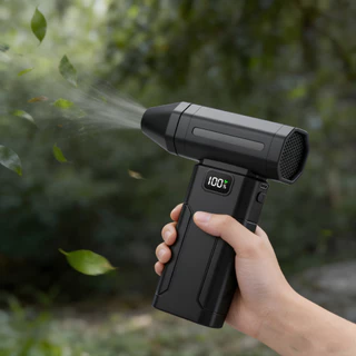 Mini Soprador de Ar Violent Fan X8 Turbo Preto P/ Poeira, churrasqueira, Carro Sem Fio 127/220v