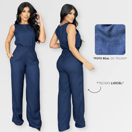 Conjunto Feminino Elegante Calça Pantalona e Blusa Feminina Tendência Moda Social