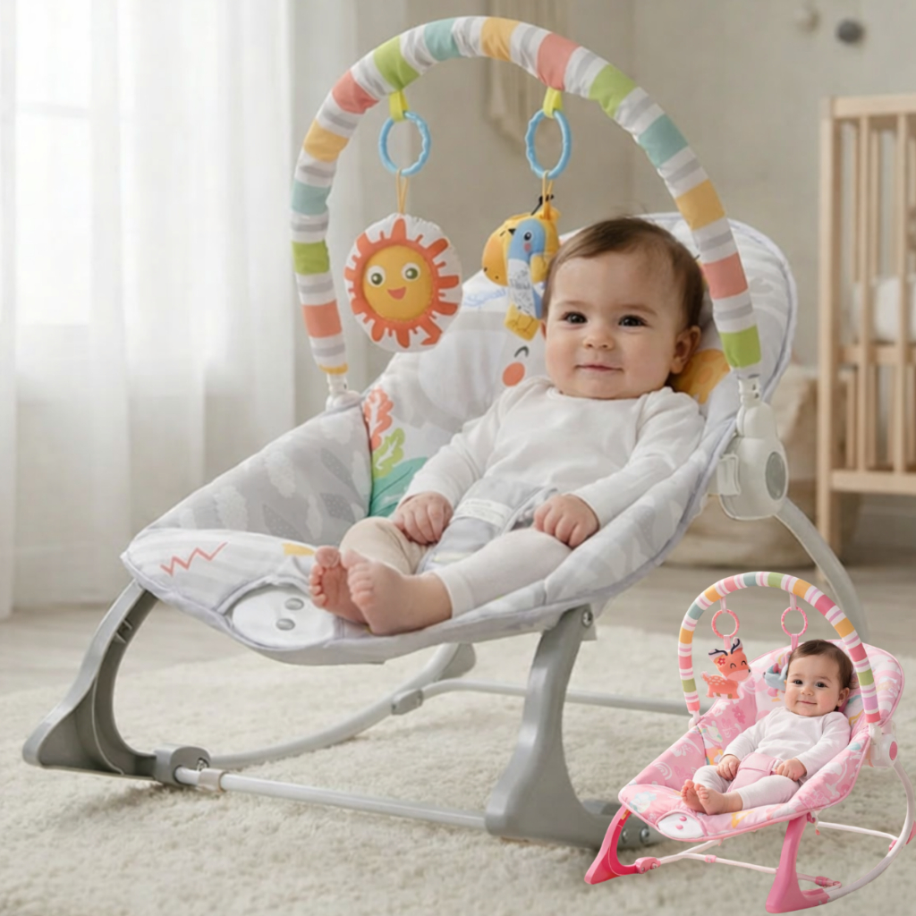 Cadeira Musical Vibratória Descanso Balanço Bebe 18kgs Music Happy