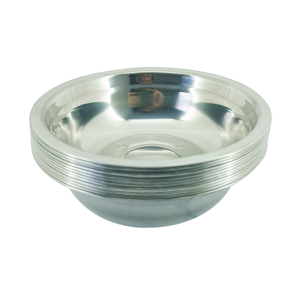 Kit 12 Tigela de Aço Inox 17cm Multiuso Profissional Fundo C