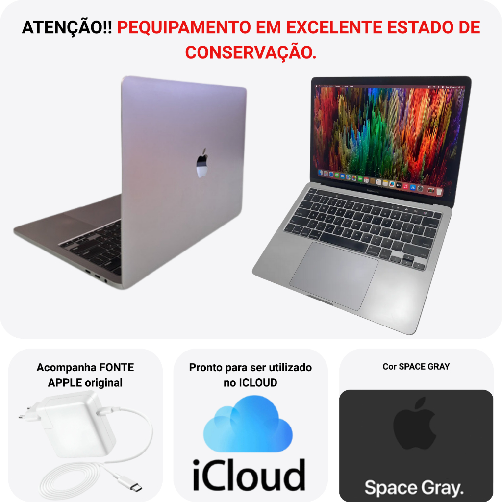 Apple Macbook Pro A2338 M1 Ssd 256gb 8gb tela 13.3 Retina Touchbar