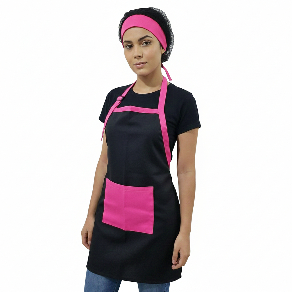 KIt Avental com Touca de cozinha Profissional Direto De fabr
