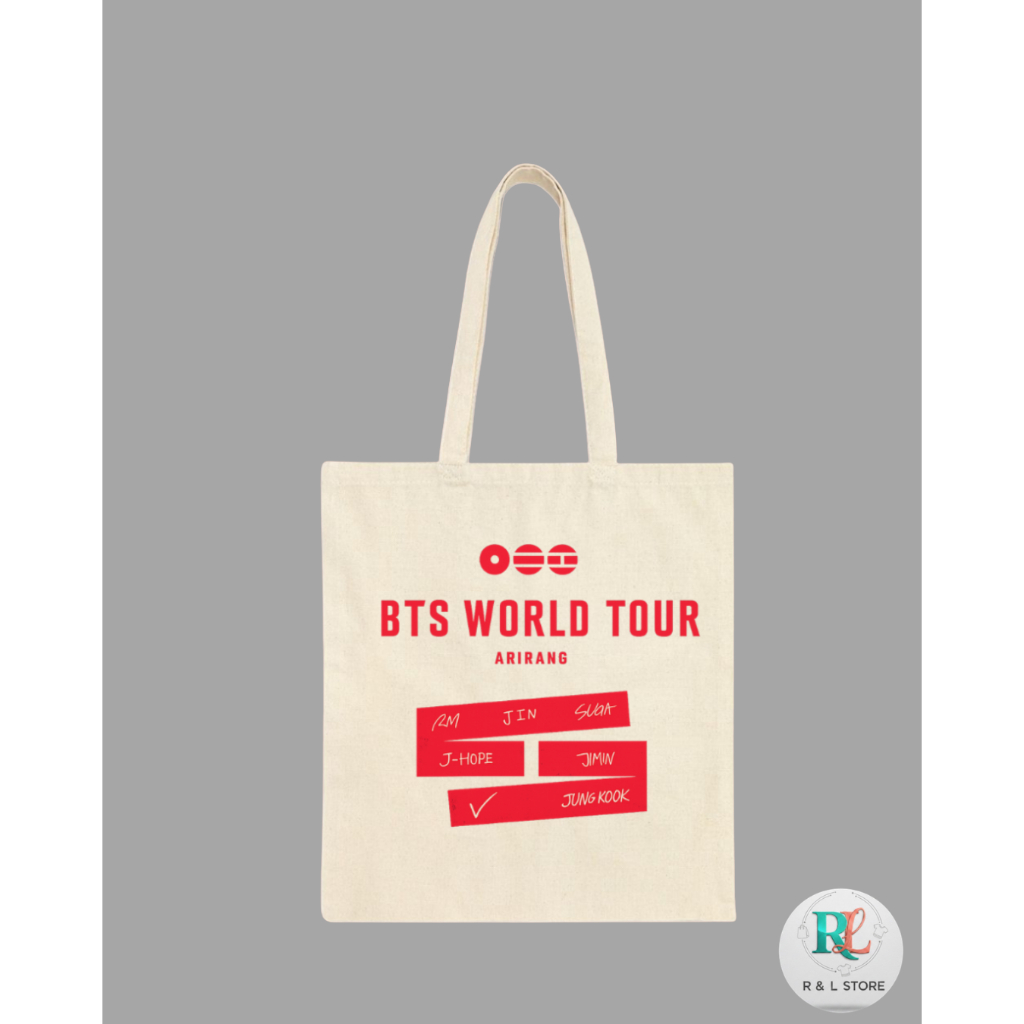 Bag Totebag Ecobag Arirang BTS World Tour 2026 Aesthetic Unissex