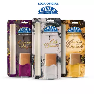 Kit 3 Difusores Coala - Chá Branco + Ameixa Dourada + Orquídea Negra em Oferta na Shopee