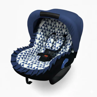 Kit Capa de Bebe Conforto + Protetor de Cinto + Capota Solar com Tecido Estampado 100% Algodão em Oferta na Shopee