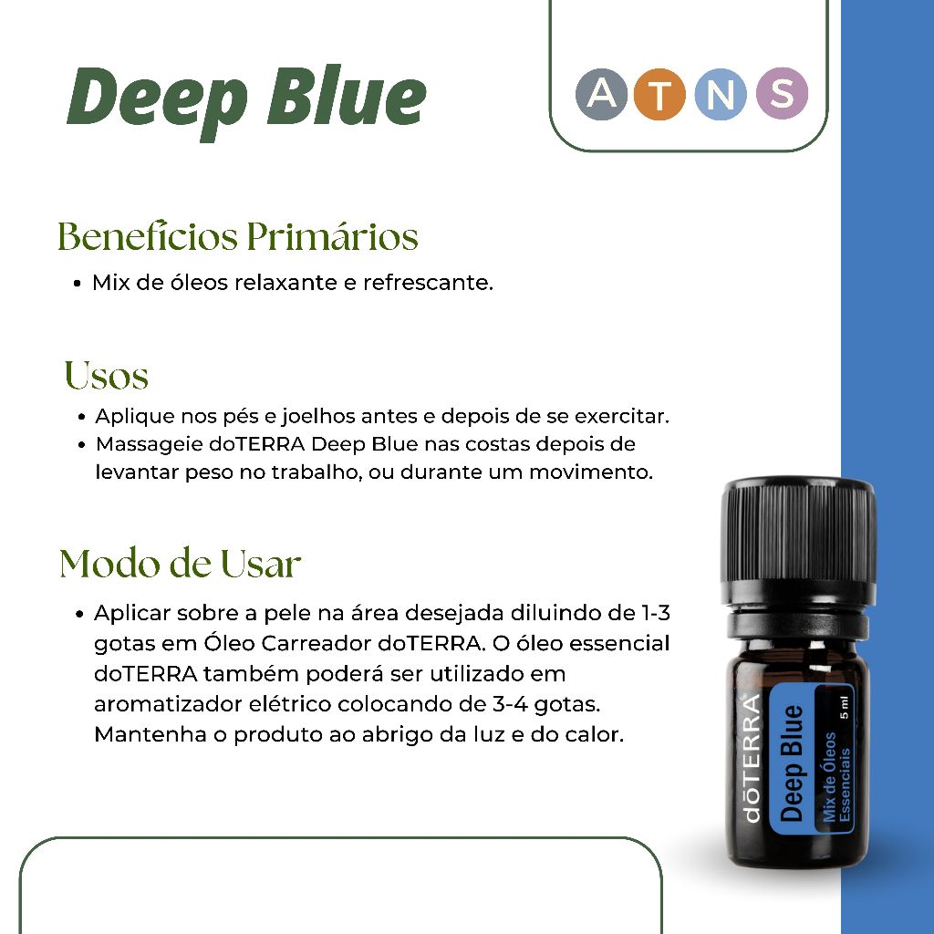 Oleo essencial deep Blue 5 ml | Shopee Brasil