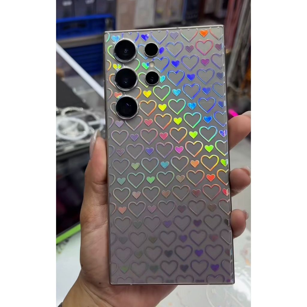 Película Traseira Transparente Holográfica - Sem Borda Lateral - Serve Para Qualquer Celular