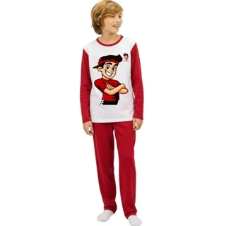 Pijama Longo Masculino infantil/conjunto frio malha pp em Oferta na Shopee