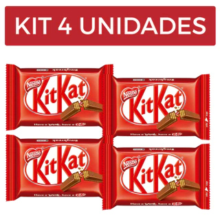 Kit Kat Nestlé Kit 4 Unidades Chocolate Ao Leite 41,5g em Oferta na Shopee