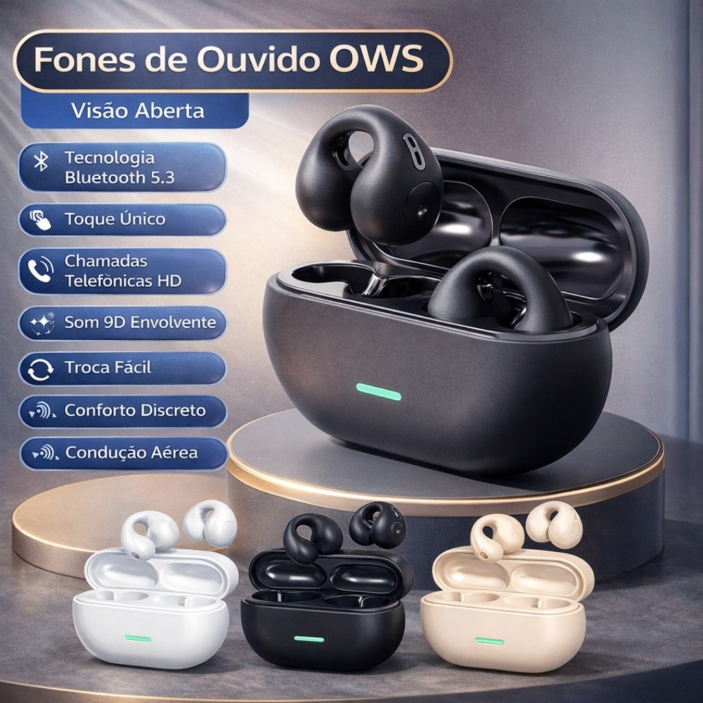 Fone De Ouvido Ambie Sound Earcuffs Condução De Ossos Sem Fio