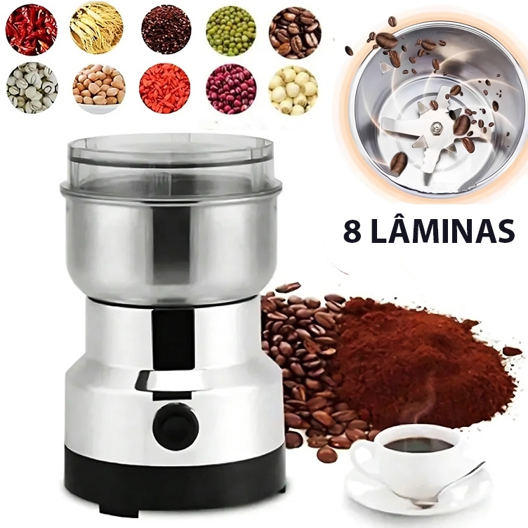 Moedor De Grãos E Café Elétrico 8 Lâminas Moinho de Grãos Fa