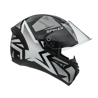 Capacete Fechado Spike II 1ST Preto Prata Peels