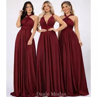 Vestido Longo Várias Formas Infinity Multiformas Multiuso Festas Casamento Madrinhas Formatura em Oferta na Shopee