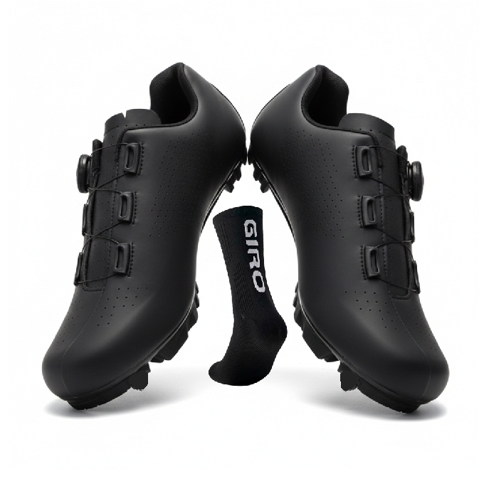 Sapatilha Tipo Shimano Preto Para Bicicleta Bike Mtb Fecho Boa Respirável Ergonômico Confortável