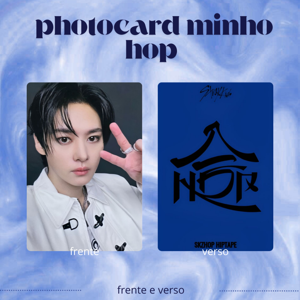 Photocard fanmade lee know stray kids hop frente e verso/apenas