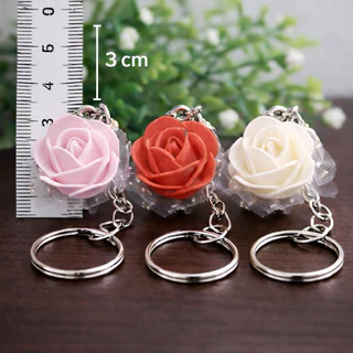 Lembrancinha Dia da Mulher Rosa Chaveiro 3cm – Brinde Econômico para Clientes e Funcionárias | Kit 20 a 100 un em Oferta na Shopee