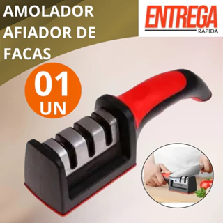 Amolador de Facas Em Aço Inox Profissional Três Níveis Casa, Doméstico, Restaurante, Buffet, Açougue em Oferta na Shopee