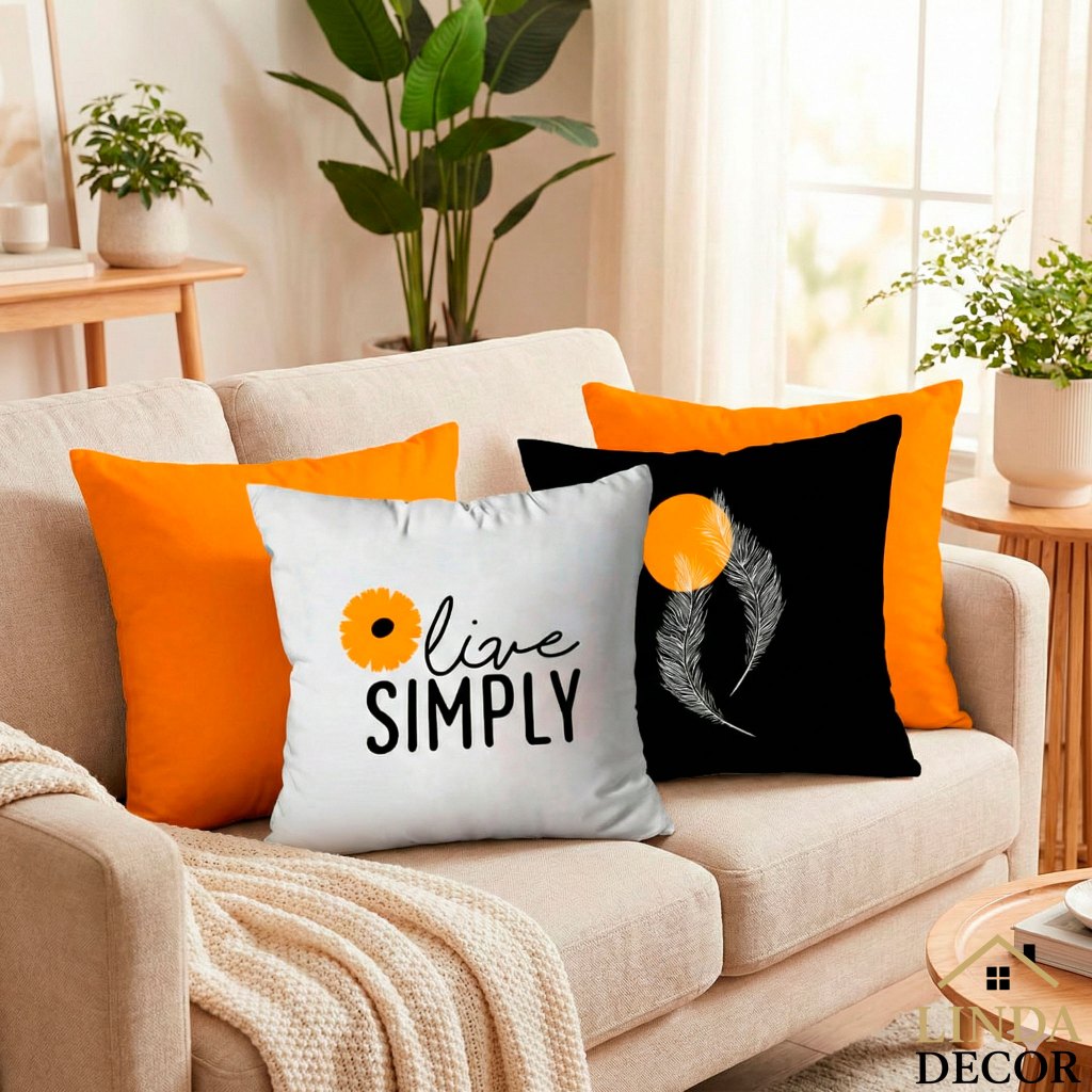 Kit 2 e 4 Capas de Almofadas Decorativas OXDORD 45X45 – Estampa Digital Frente e Verso com Zíper Invisível | Linda Decor | Shopee Brasil