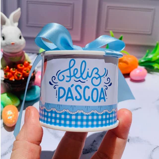 Kit TuboLata Personalizada Páscoa 6x5cm com Laço Porta Doces em Oferta na Shopee