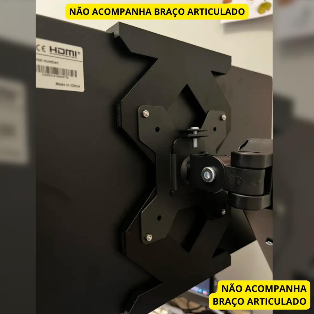Suporte VESA para Monitor Portátil Arzopa S1 15.6" polegadas | Compatível com Braços Articulados (75x75 ou 100x100))