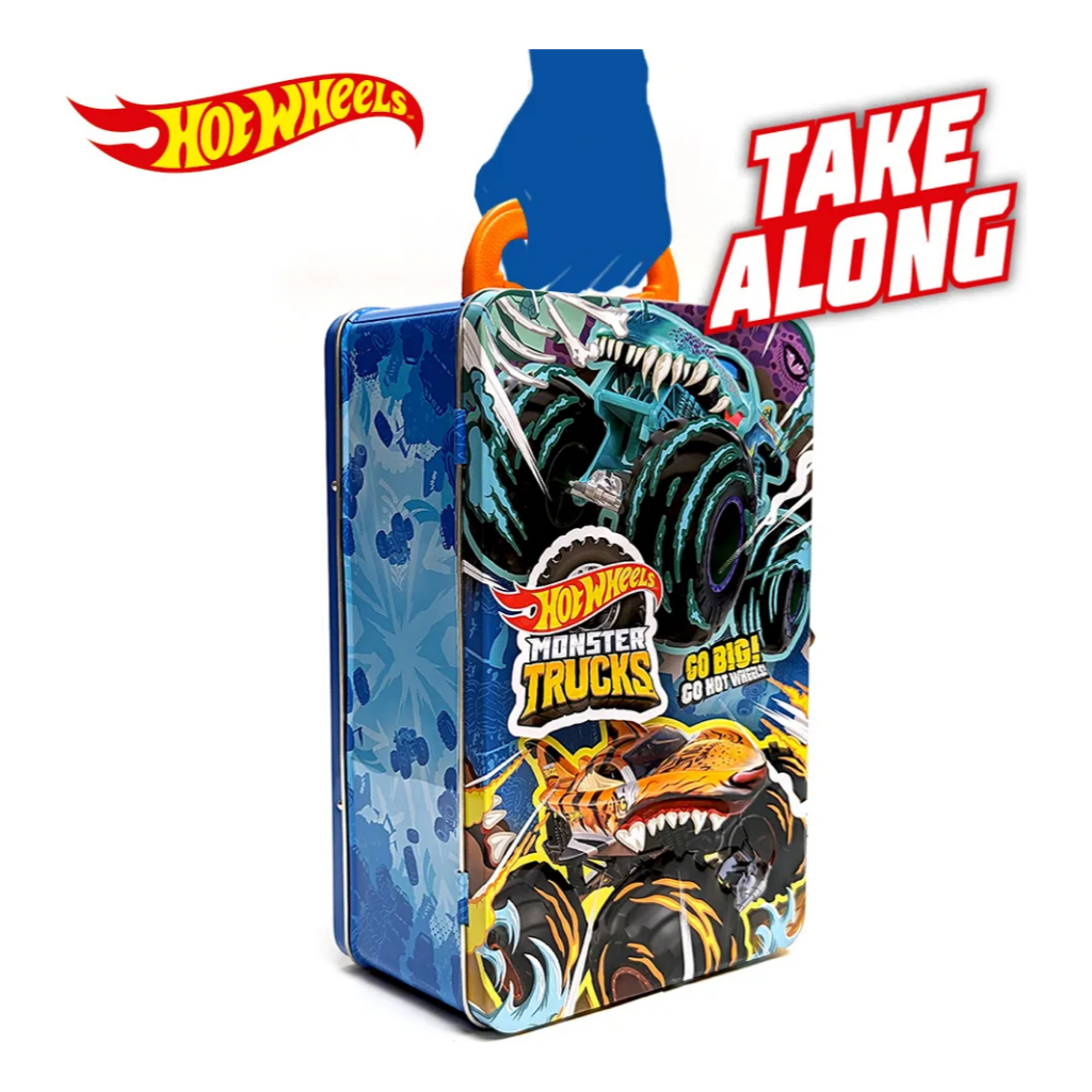 Hot Wheels Maleta Metálico - Porta Monster Trucks - Fun | Shopee