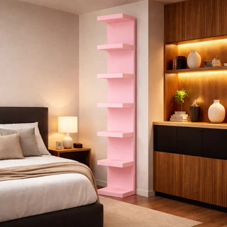 Torre De Prateleira Estante Rosa Bebe Quarto Infantil Para Menina Apartamento Rosa Pastel Decorativo Criança Feminino em Oferta na Shopee