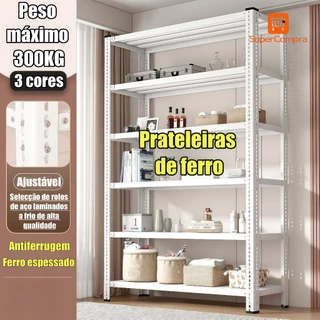 Estante Prateleira de aço prateleira de aço reforçada alta capacidade de carga fácil organização em Oferta na Shopee