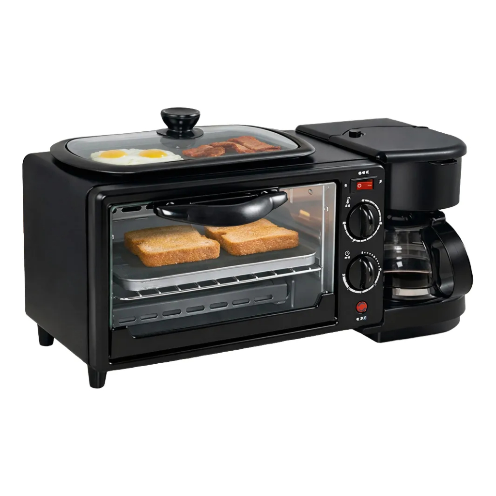 Forno De Bancada Elétrico 3 Em 1 Cafeteira Forno E Grill Pre