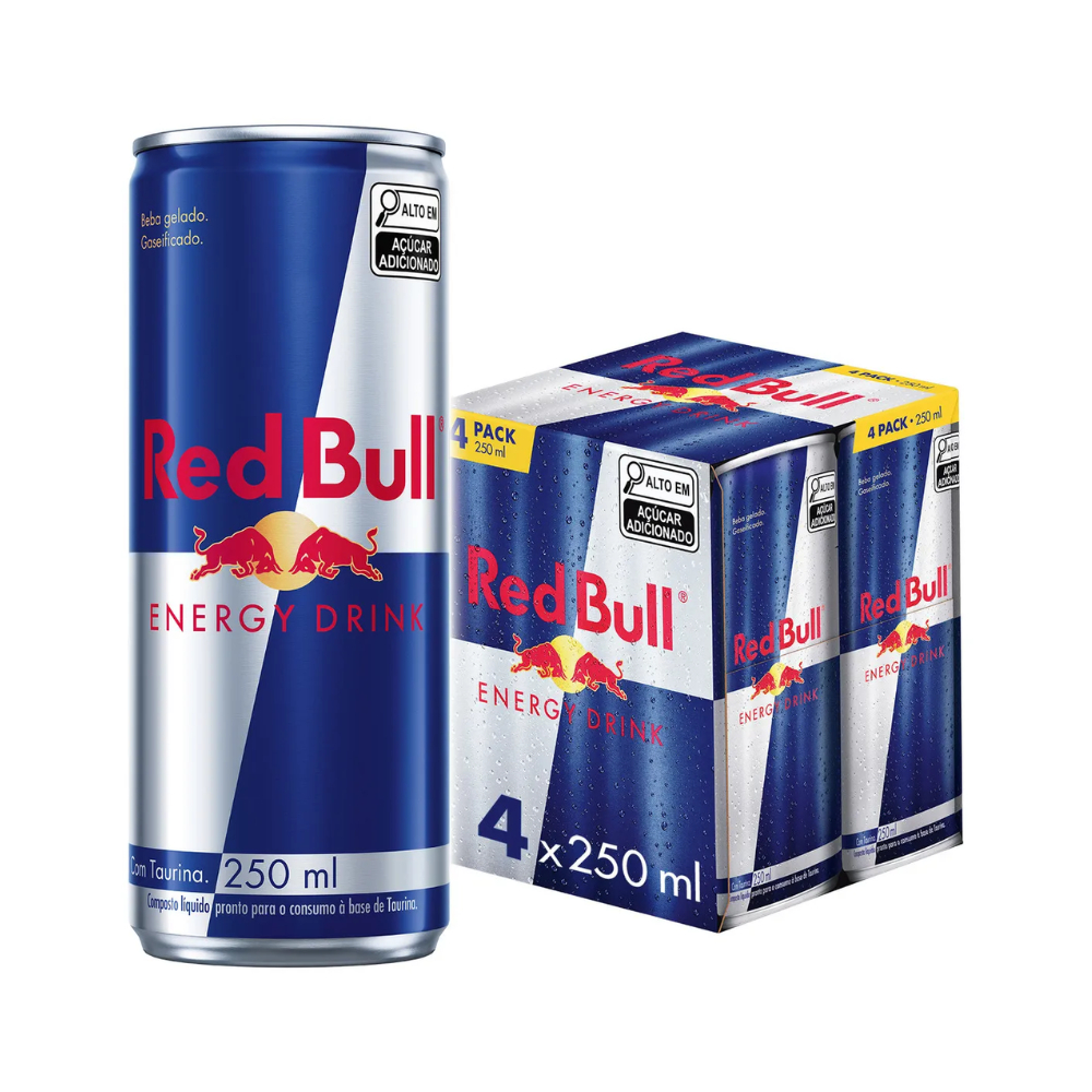 Energético Red Bull Energy Drink Original 250 ml - 4 Latas