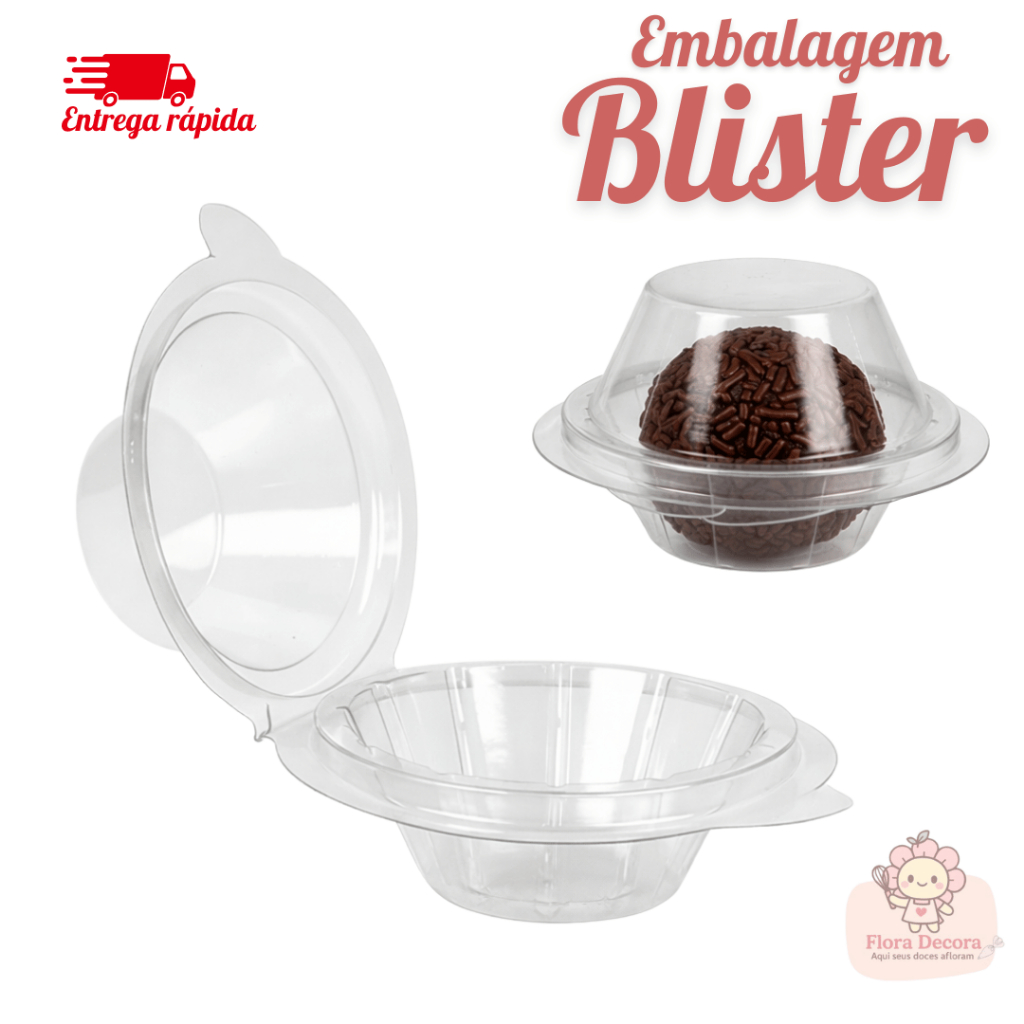 Kit 100/150/200 Embalagem Para Brigadeiro Blister Individual