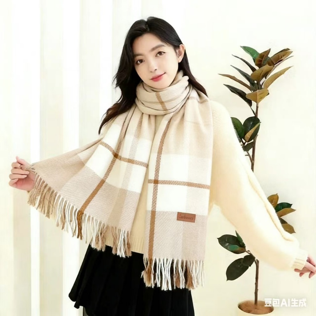 Cachecol Grosso Feminino Pashmina Lenço Moda Xale Echarpe Longo Inverno ...
