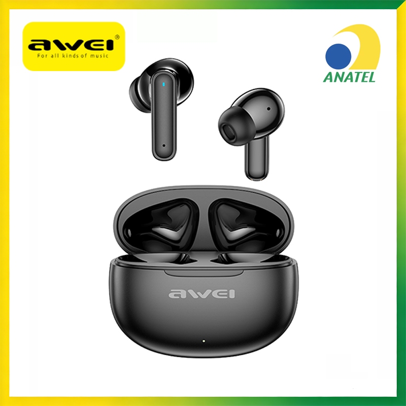 Fone de Ouvido Awei T71 Sem Fio Bluetooth V6.0 TWS com Controle por Toque