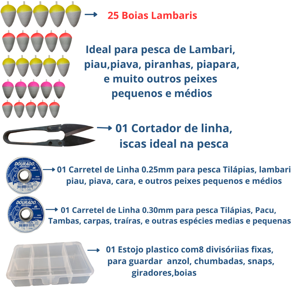 Caixa Maleta Anzóis Chumbo Girador Estojo Tralha Completa Kit
