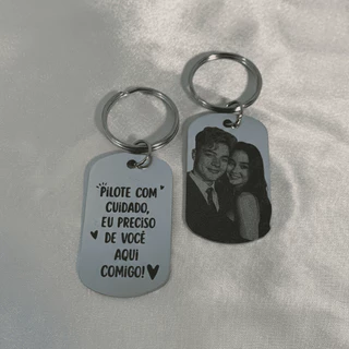 Chaveiro de Metal Personalizado Com Gravação a Laser