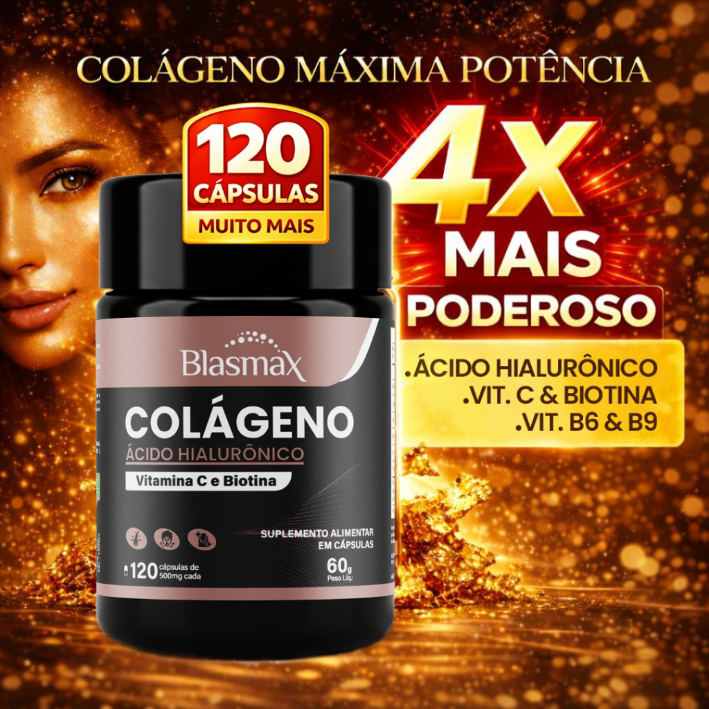 Colágeno para Pele Cabelo e Unhas com Ácido Hialurônico | Vitamina C ...