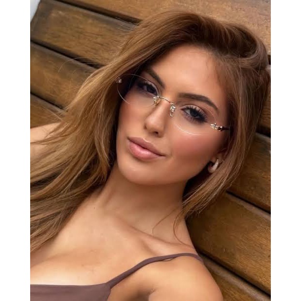 Óculos de grau Modelo oval sem aro Mari