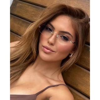 Óculos de grau Modelo oval sem aro Mari