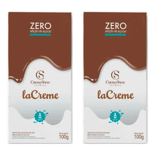 Tablete Chocolate Lacreme Zero Açúcar Cacau Show - Kit 2 Un em Oferta na Shopee