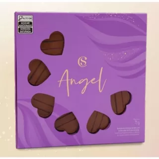 Caixa de Bombom ao Leite Angel Coração 75g Cacau Show Presente em Oferta na Shopee
