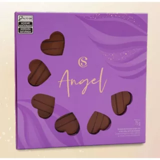 Caixa de Bombom ao Leite Angel Coração 75g Cacau Show Presente em Oferta na Shopee